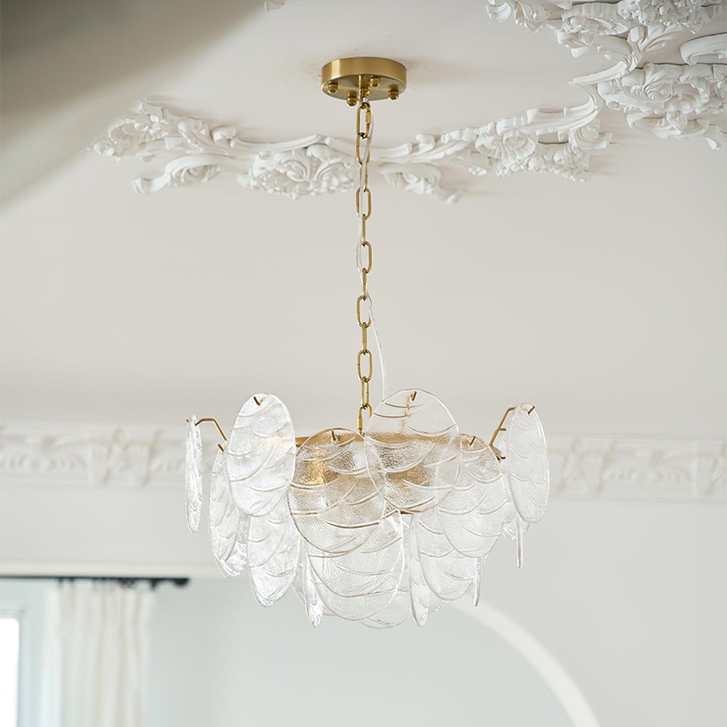 Lustre en verre victorien Clémence Disc