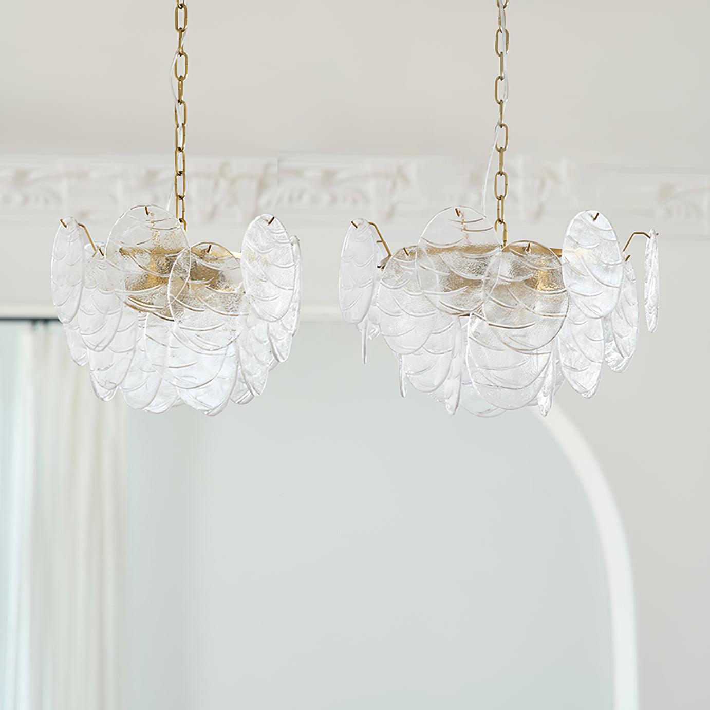 Lustre en verre victorien Clémence Disc
