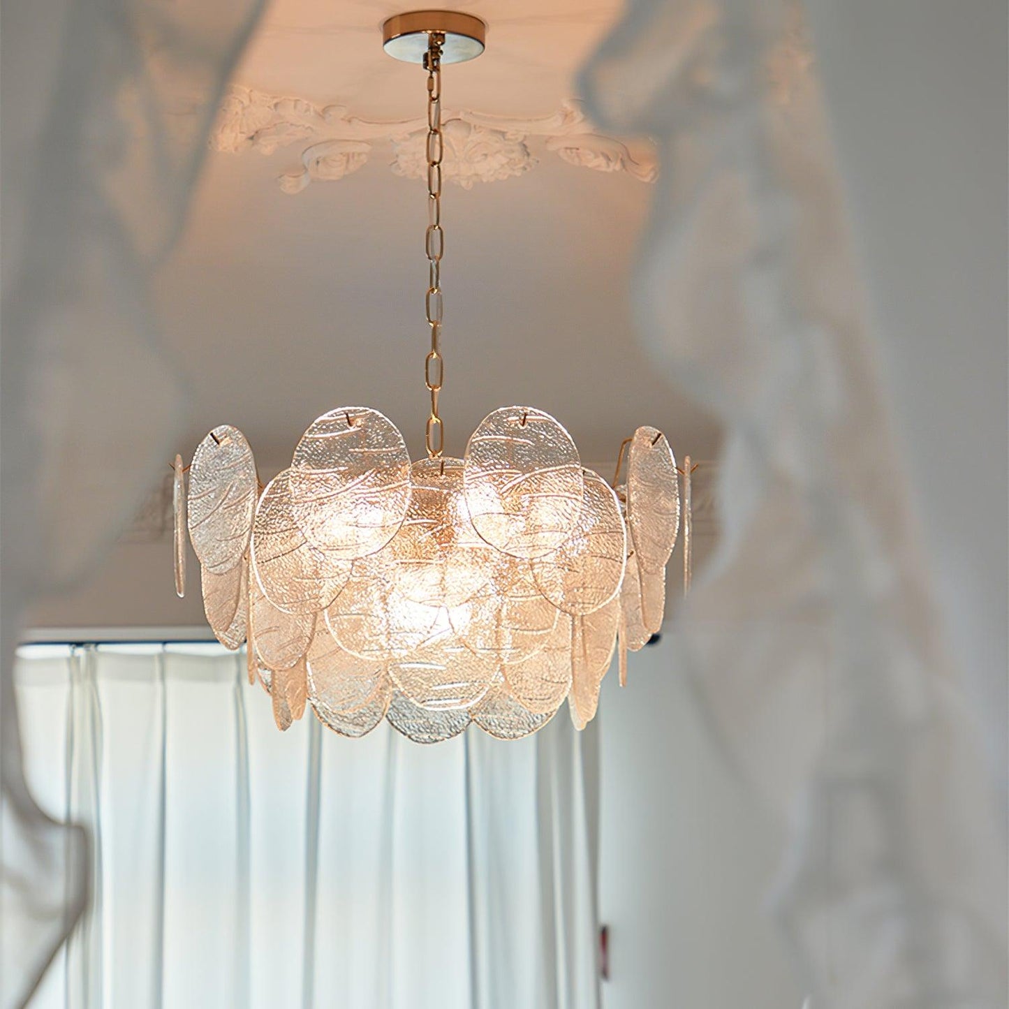 Lustre en verre victorien Clémence Disc