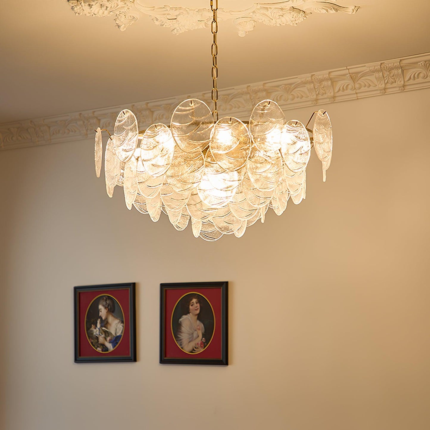 Lustre en verre victorien Clémence Disc