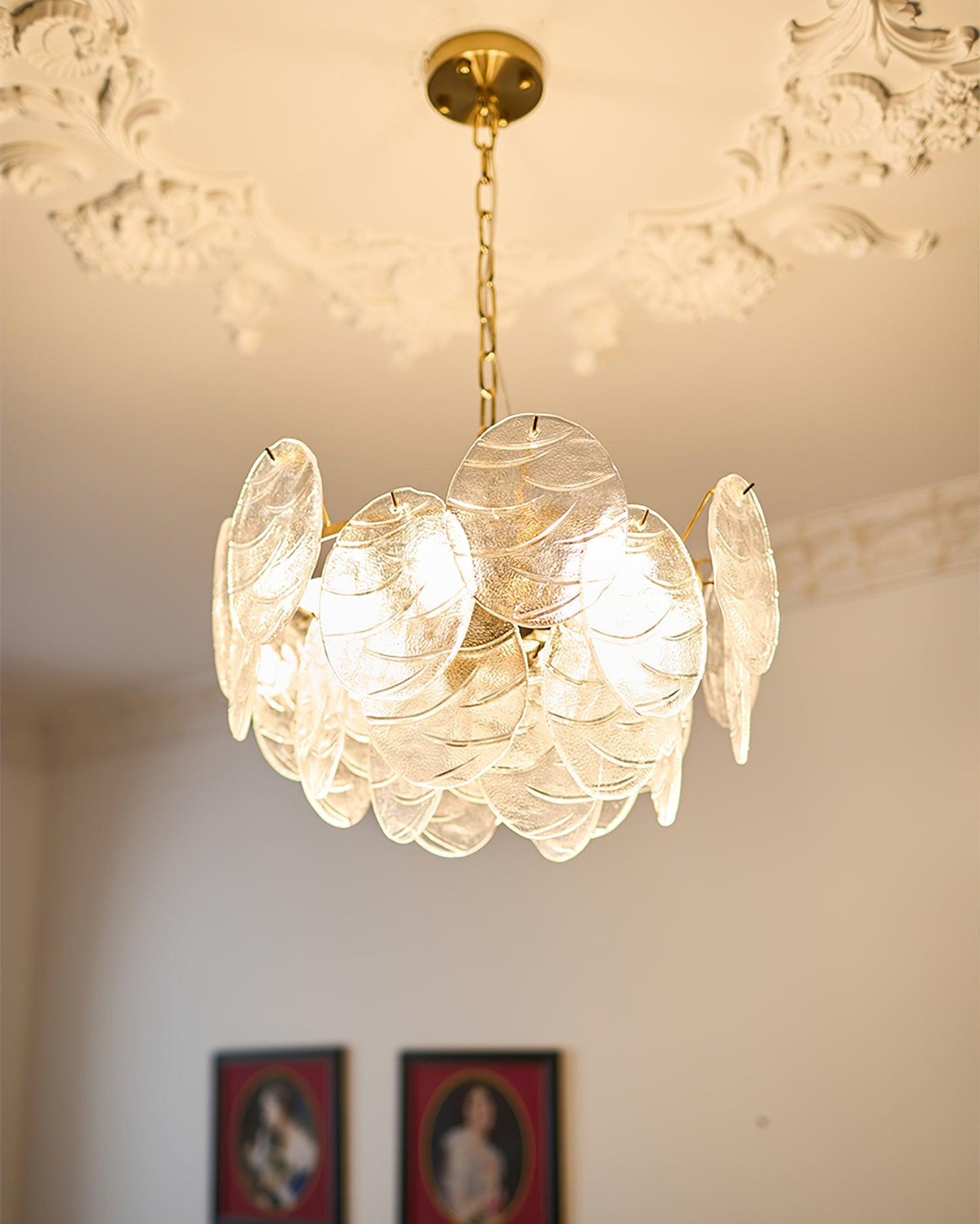 Lustre en verre victorien Clémence Disc