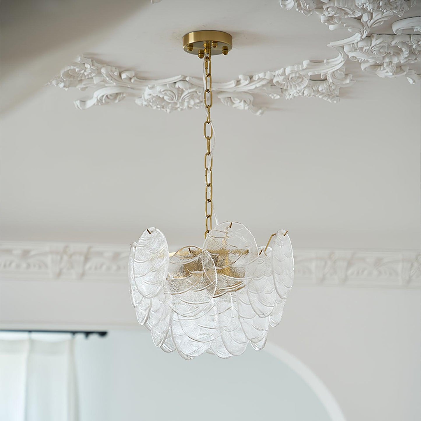 Lustre en verre victorien Clémence Disc