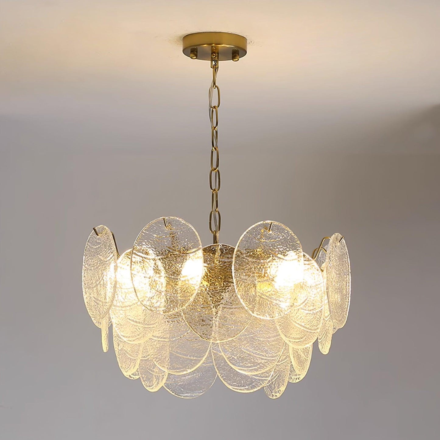 Lustre en verre victorien Clémence Disc