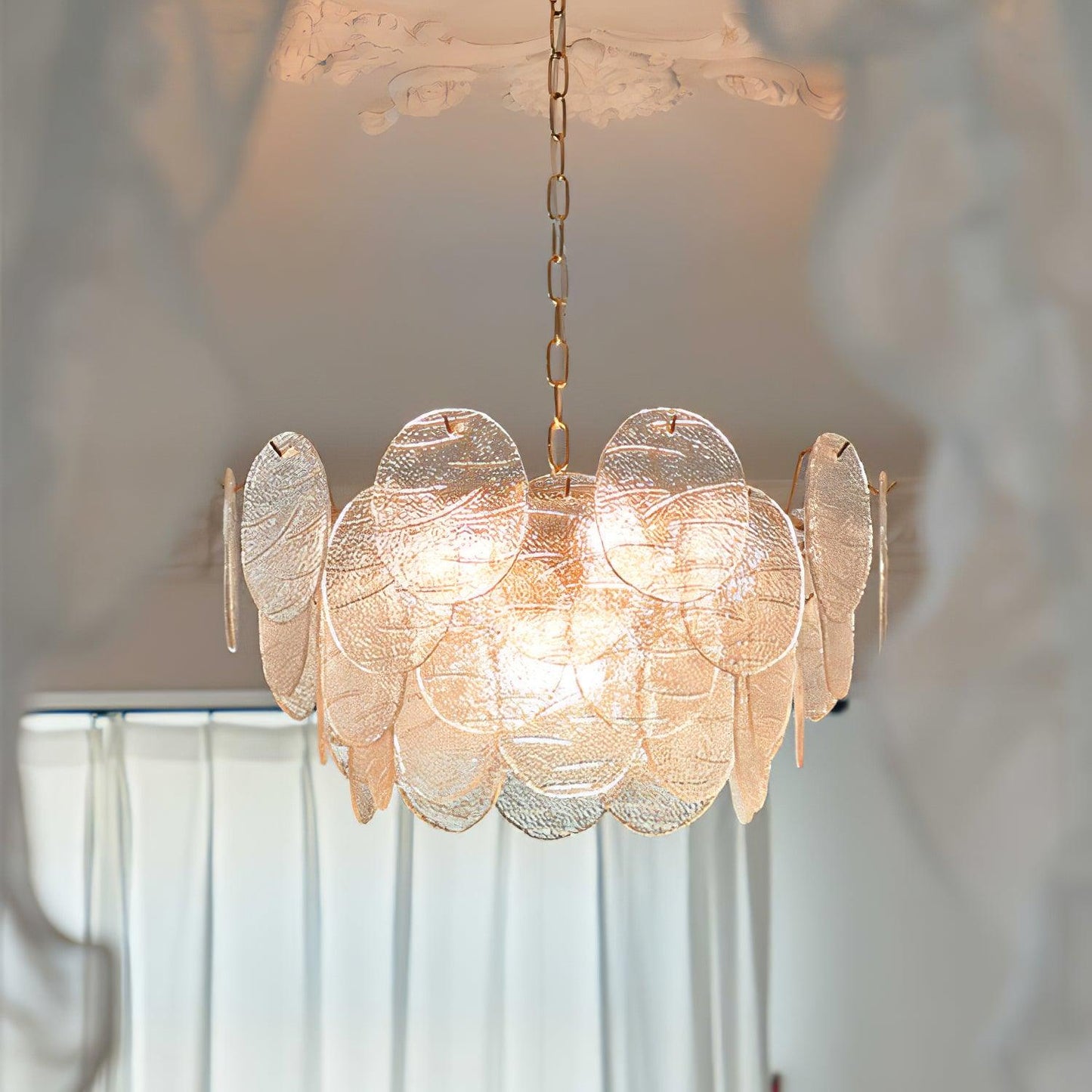 Lustre en verre victorien Clémence Disc