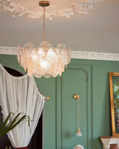 Lustre en verre victorien Clémence Disc