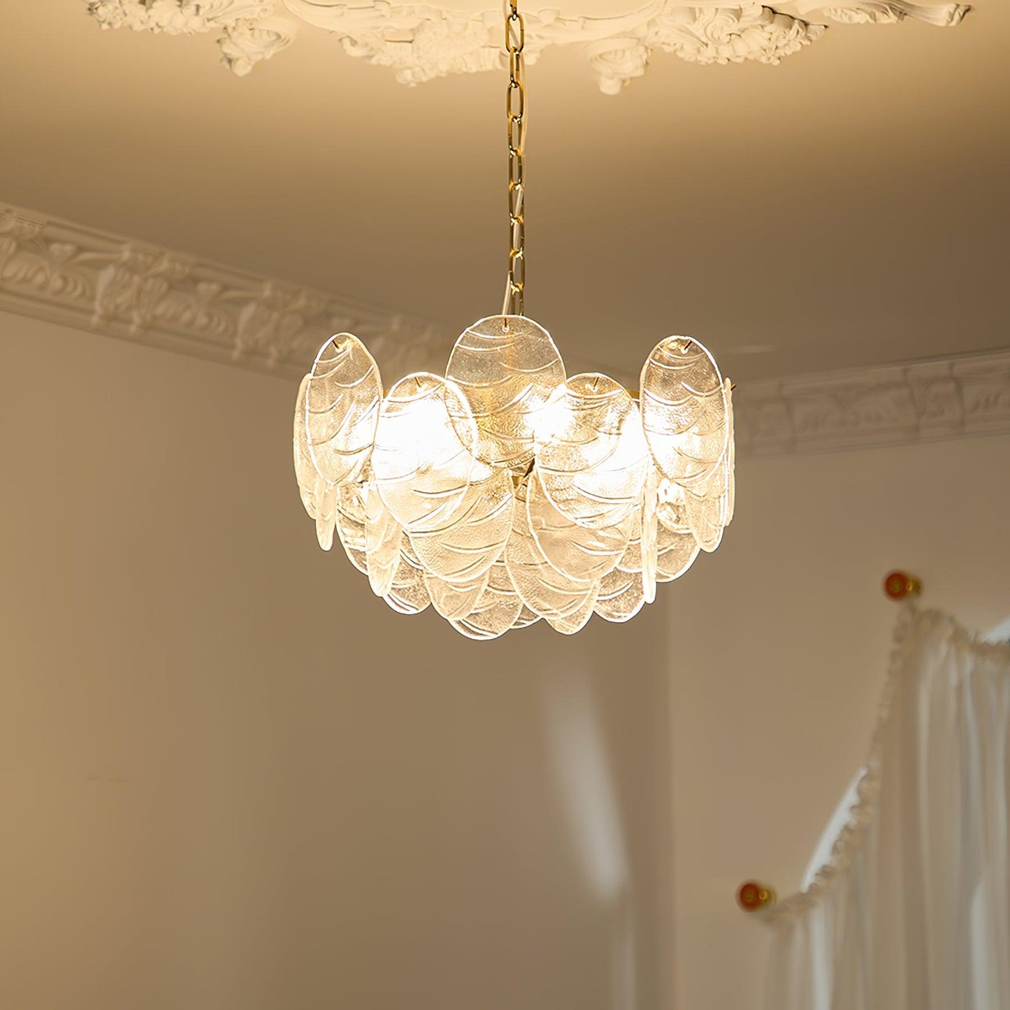 Lustre en verre victorien Clémence Disc