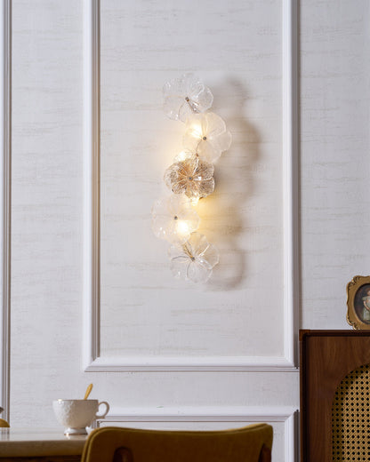 Aurélie Virelle Floral Wall Lamp with Glass Petal Design