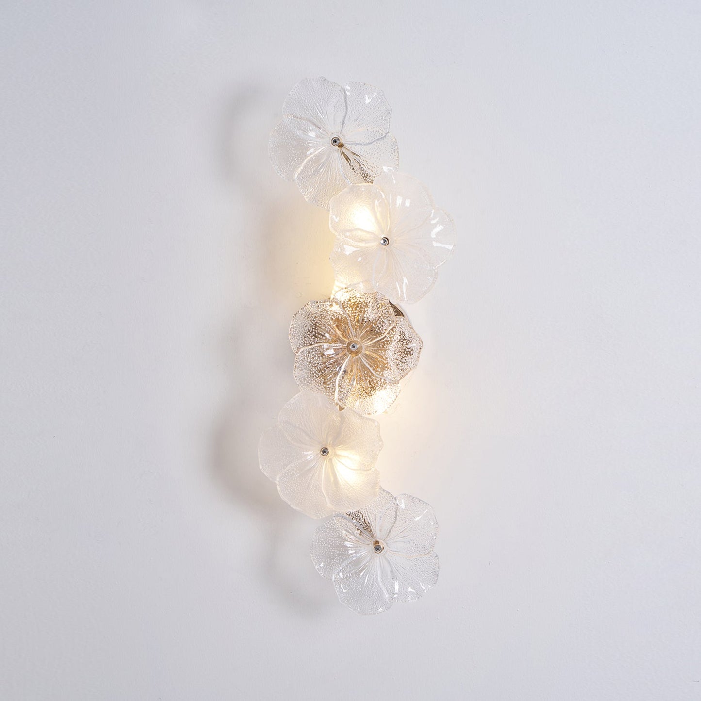 Aurélie Virelle Floral Wall Lamp with Glass Petal Design