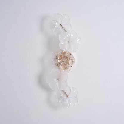 Aurélie Virelle Floral Wall Lamp with Glass Petal Design