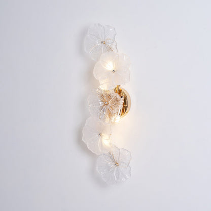 Aurélie Virelle Floral Wall Lamp with Glass Petal Design
