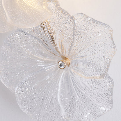 Aurélie Virelle Floral Wall Lamp with Glass Petal Design