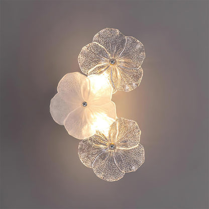 Aurélie Virelle Floral Wall Lamp with Glass Petal Design