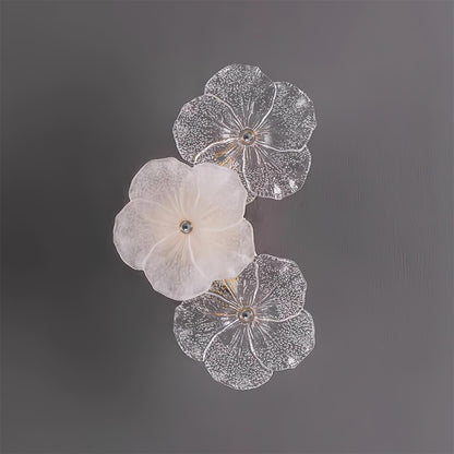 Aurélie Virelle Floral Wall Lamp with Glass Petal Design