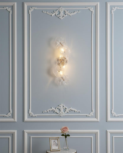 Aurélie Virelle Floral Wall Lamp with Glass Petal Design