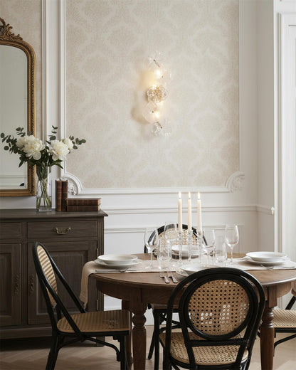 Aurélie Virelle Floral Wall Lamp with Glass Petal Design