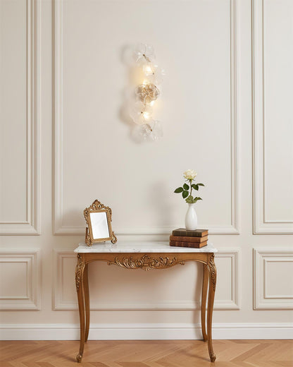 Aurélie Virelle Floral Wall Lamp with Glass Petal Design