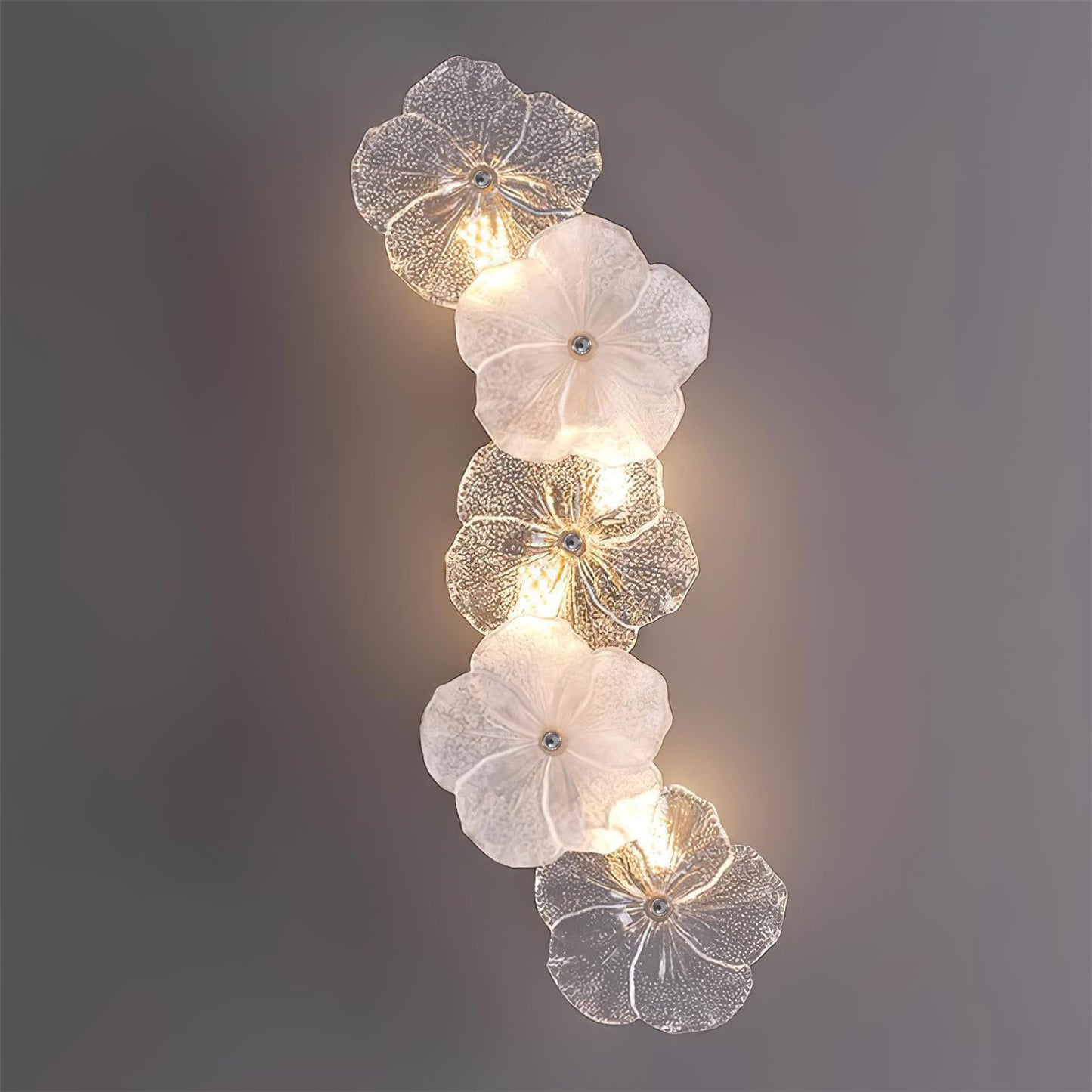 Aurélie Virelle Floral Wall Lamp with Glass Petal Design