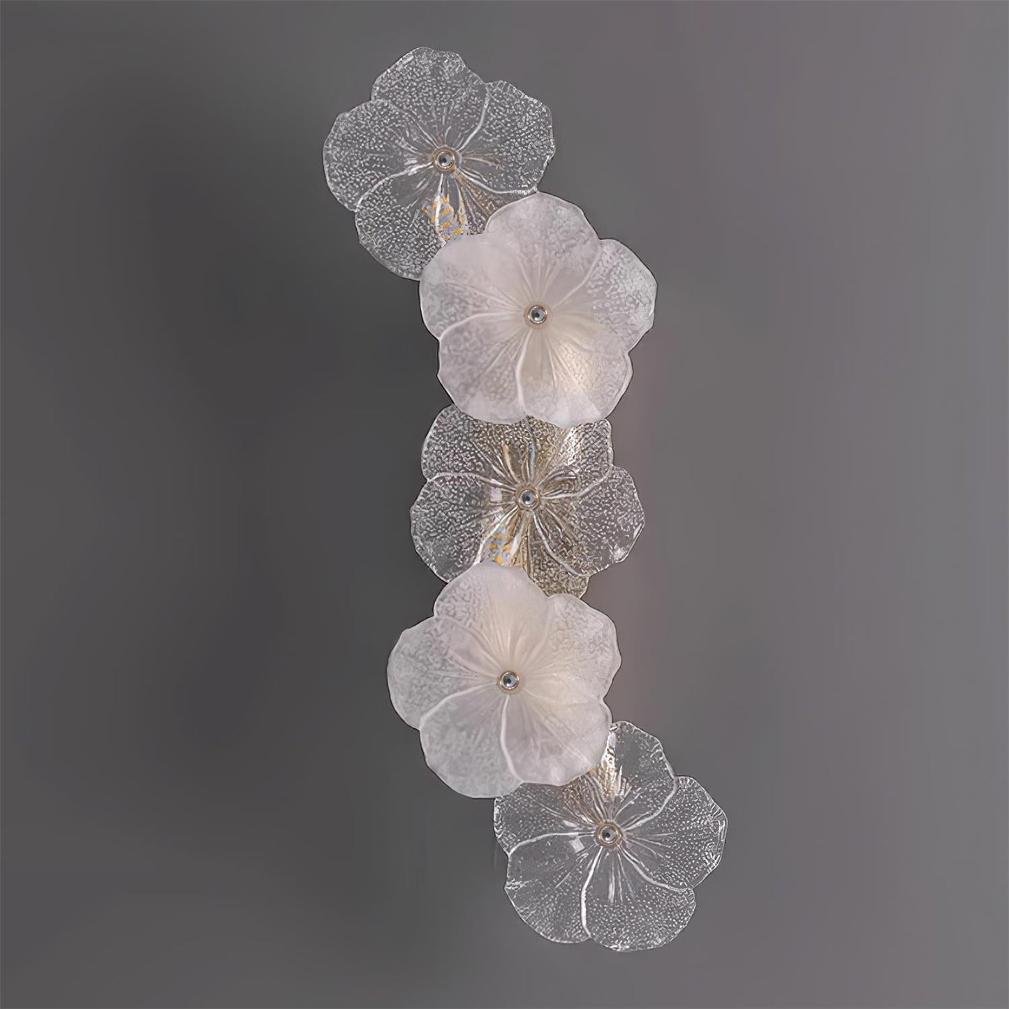Aurélie Virelle Floral Wall Lamp with Glass Petal Design