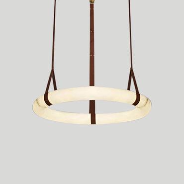 Lustre Elara en Marbre et Cuir