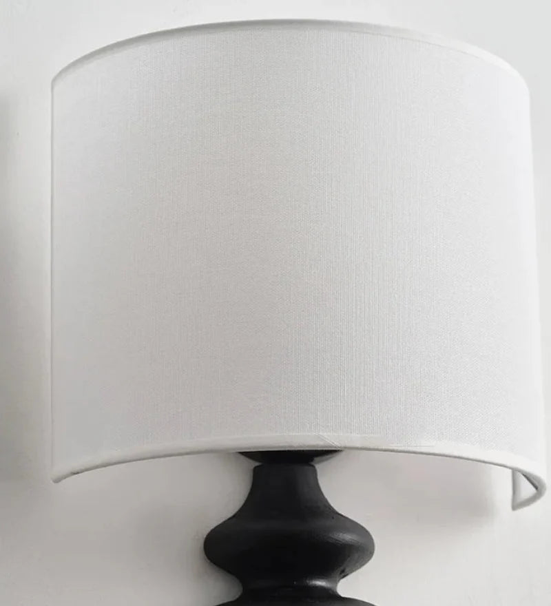 Élise Wood Spiral Applique Murale Abat-jour en Tissu Lumière Moderne