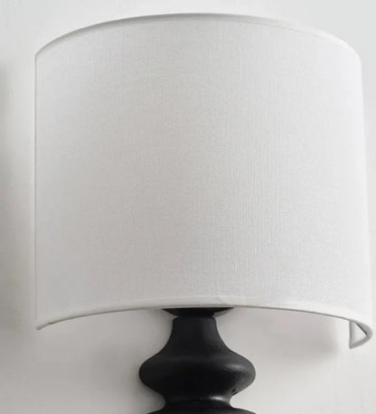 Élise Wood Spiral Applique Murale Abat-jour en Tissu Lumière Moderne