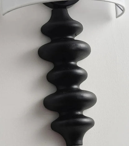 Élise Wood Spiral Applique Murale Abat-jour en Tissu Lumière Moderne