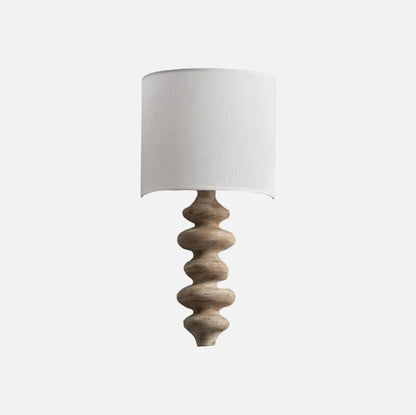 Élise Wood Spiral Applique Murale Abat-jour en Tissu Lumière Moderne