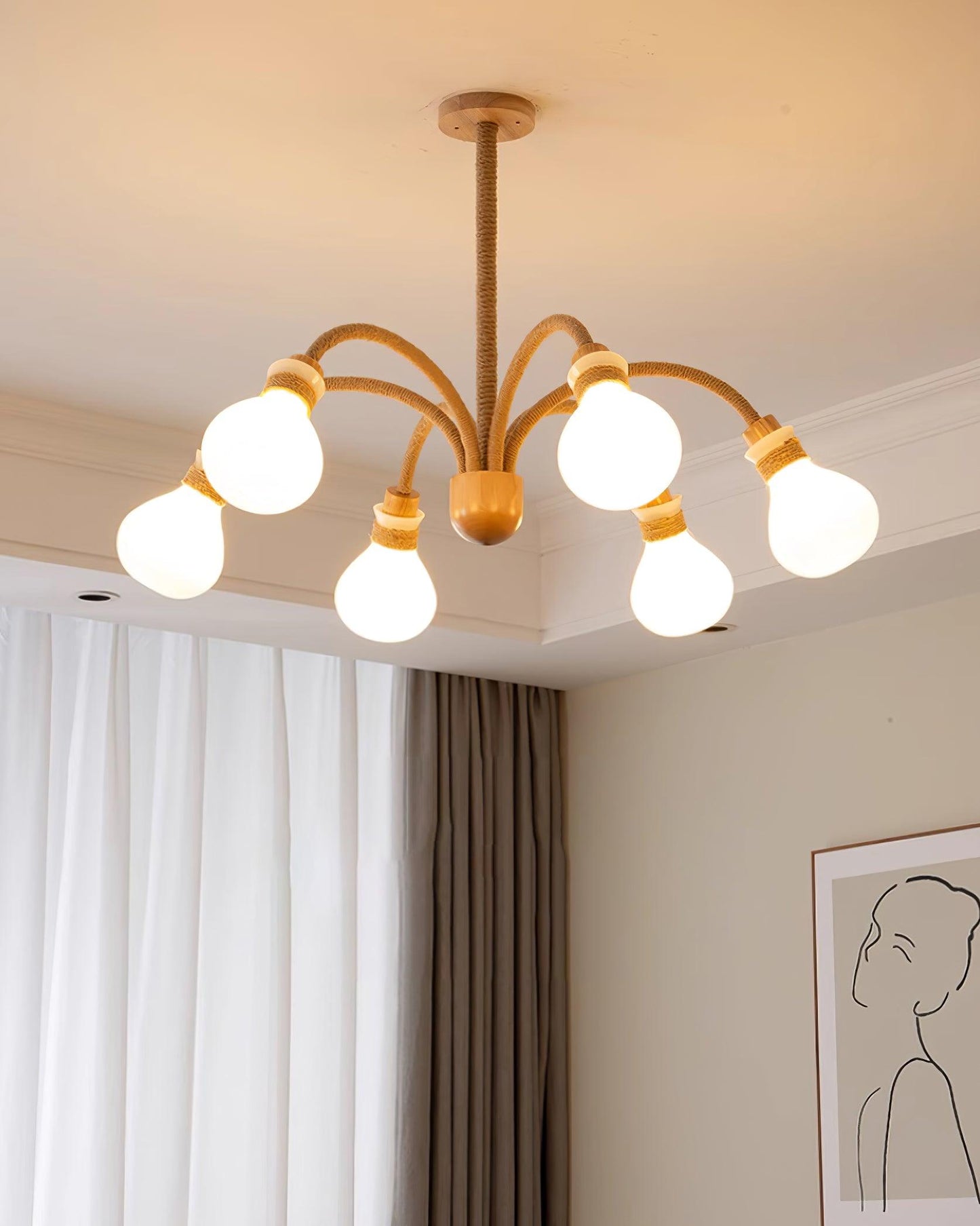 Medusa Wood Chandelier