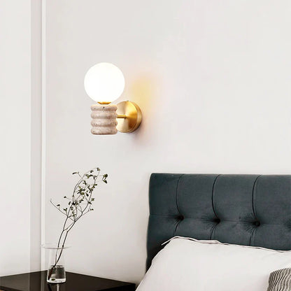 Applique murale LED Camille Zen Glow Travertine
