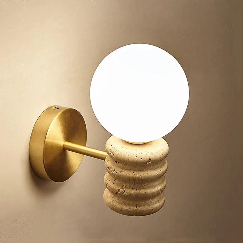 Applique murale LED Camille Zen Glow Travertine