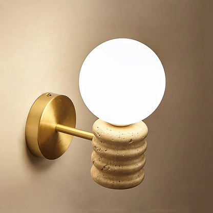 Applique murale LED Camille Zen Glow Travertine