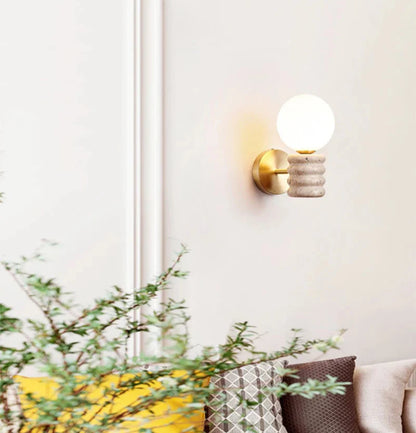 Applique murale LED Camille Zen Glow Travertine