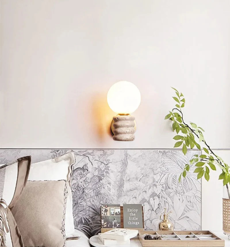 Applique murale LED Camille Zen Glow Travertine