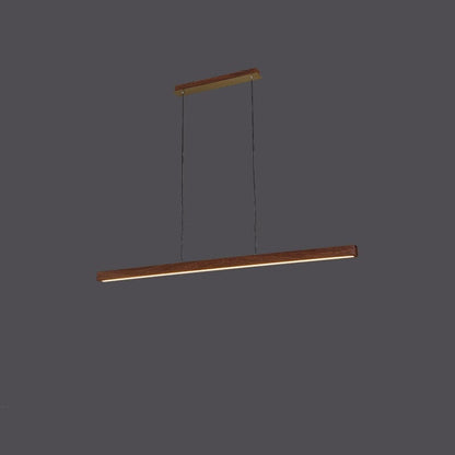 Amélie Oak & Walnut Linear Chandelier