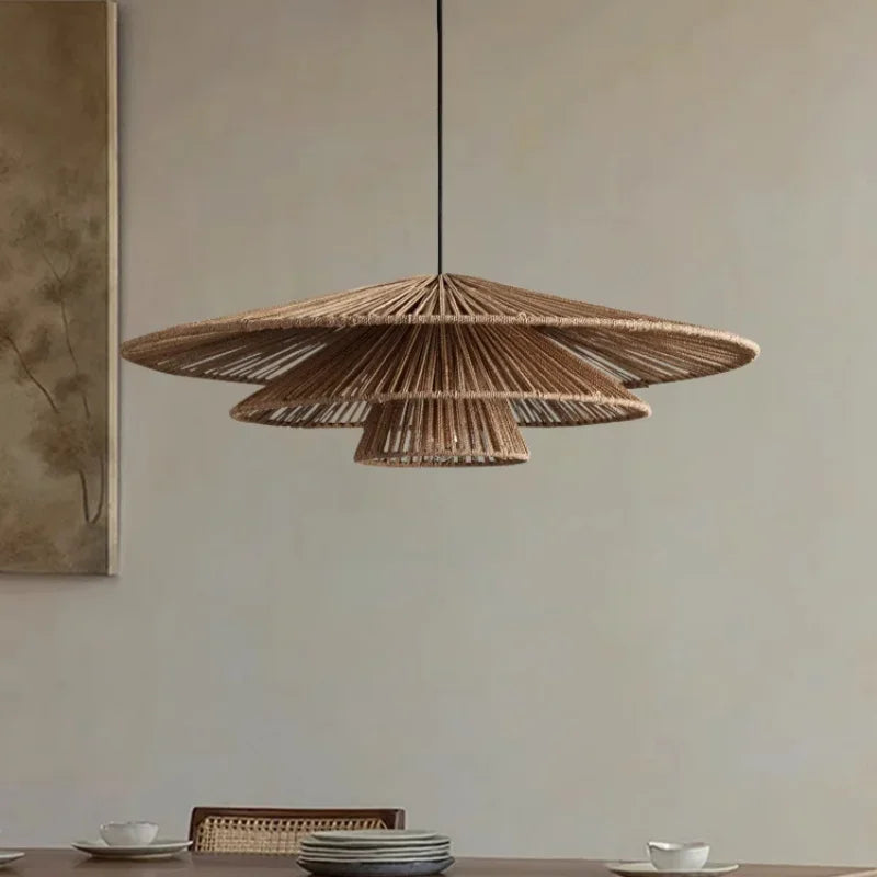 Anaïs Wabi Sabi Rattan Handmade Pendant Light