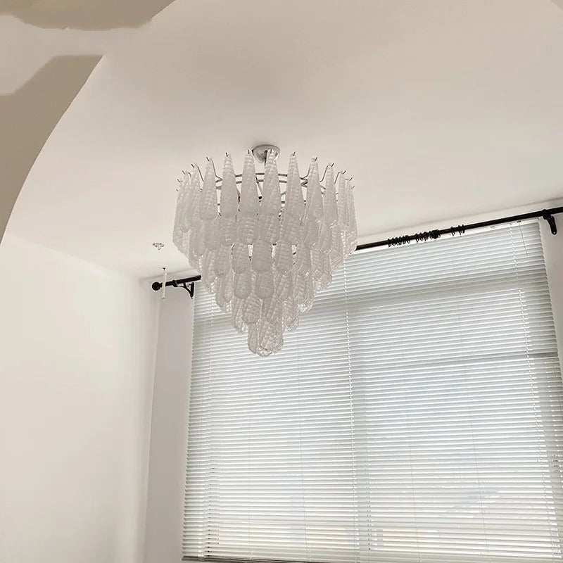 Lustre Thérèse voilé givré chutes de neige