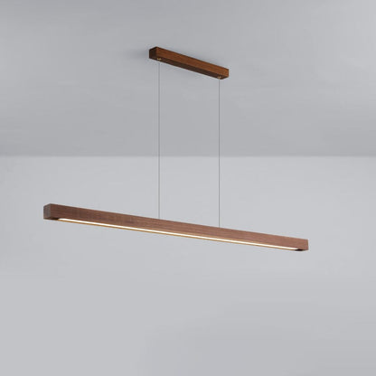 Amélie Oak & Walnut Linear Chandelier