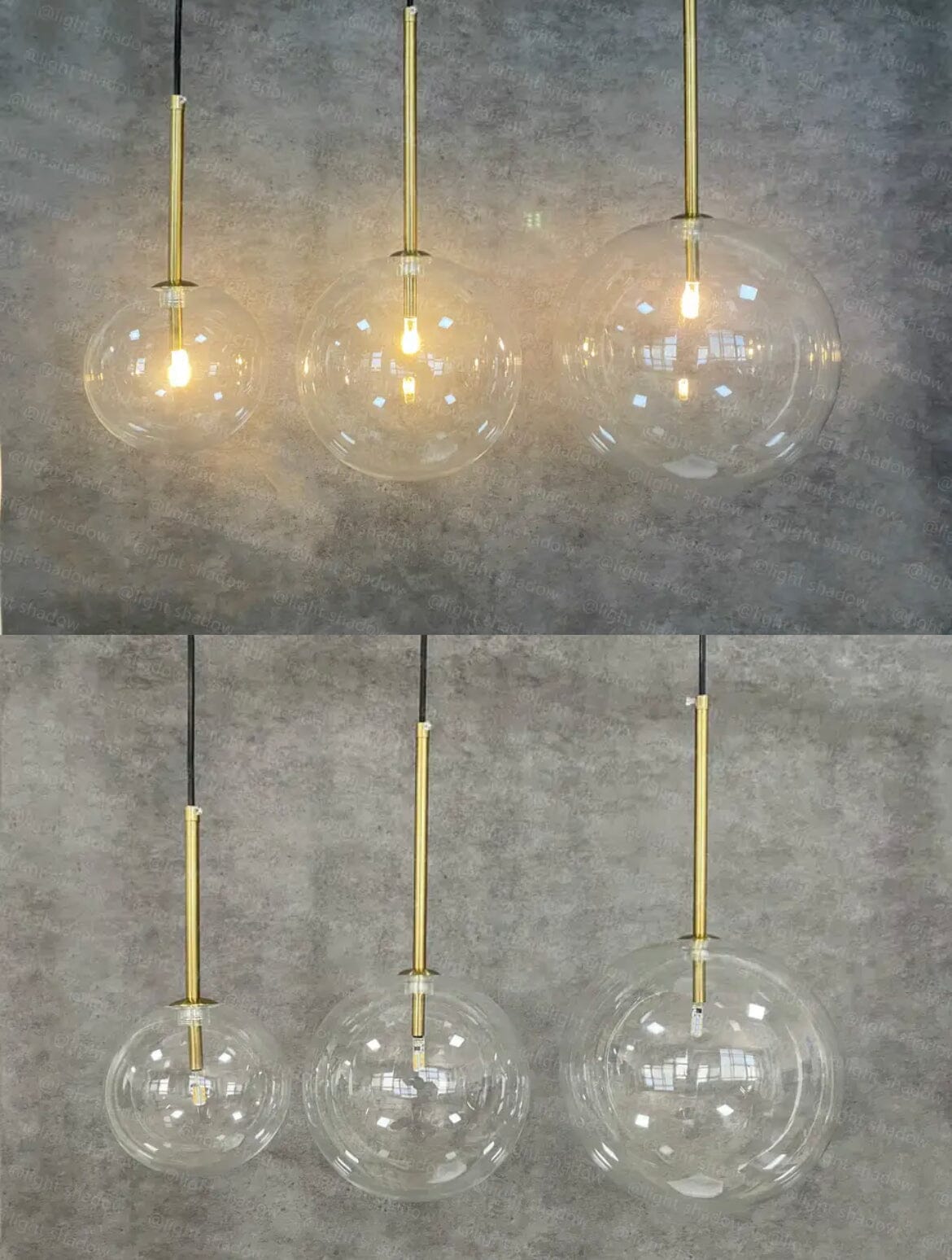Suspension Elodie en verre scandinave