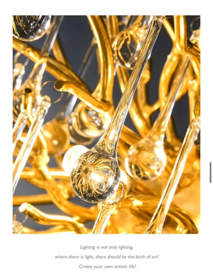 Lustre de luxe en cristal Noémie Waterdrop