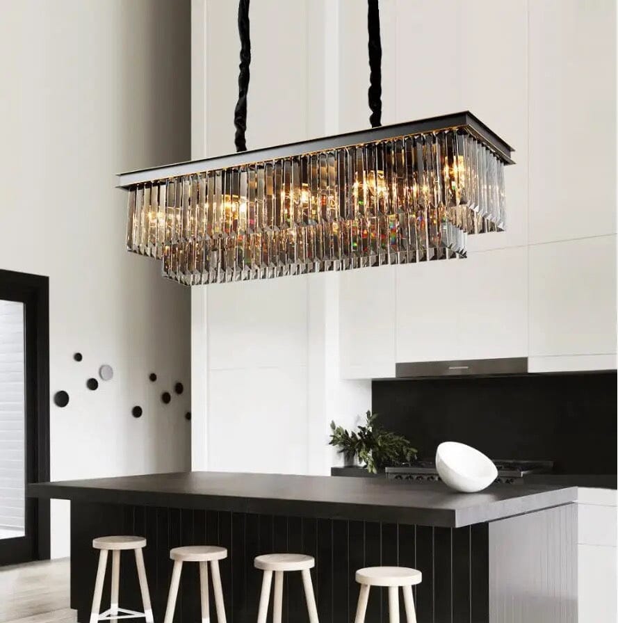 Florence Cascading Grey Crystal Royal Chandelier