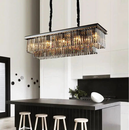 Florence Cascading Grey Crystal Royal Chandelier