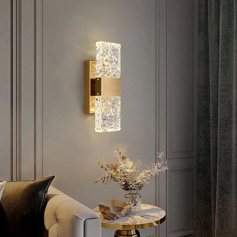 Clara Crossover Crystal Sconce