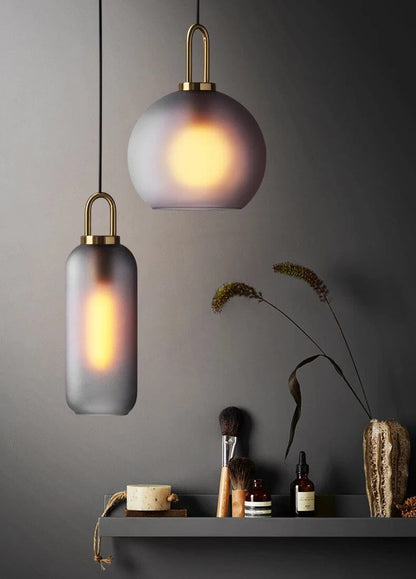 Suspension cylindrique en verre Isabelle