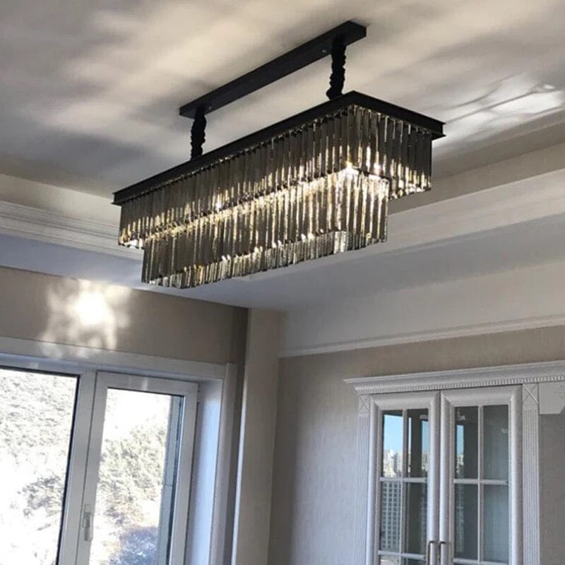 Florence Cascading Grey Crystal Royal Chandelier