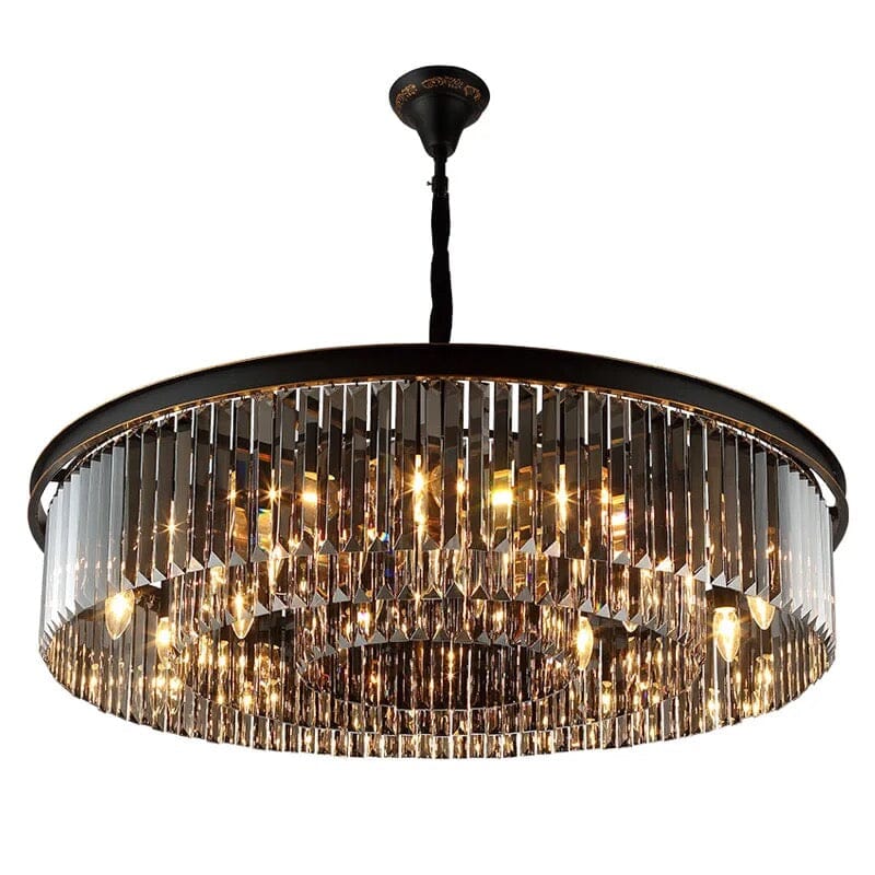 Lustre en Cristal Gris Beatrice Cascading