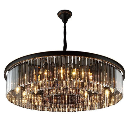 Lustre en Cristal Gris Beatrice Cascading