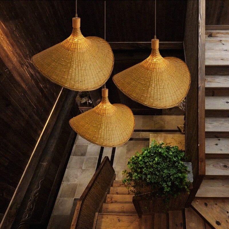 Amélie Woven Bamboo Pendant Light
