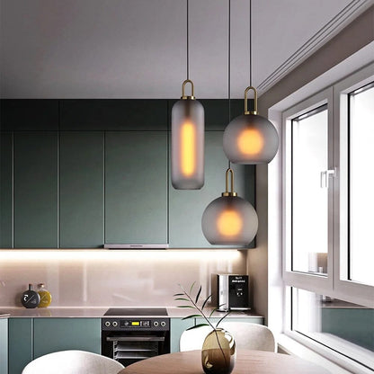 Suspension cylindrique en verre Isabelle