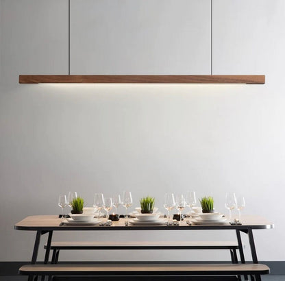 Amélie Oak & Walnut Linear Chandelier