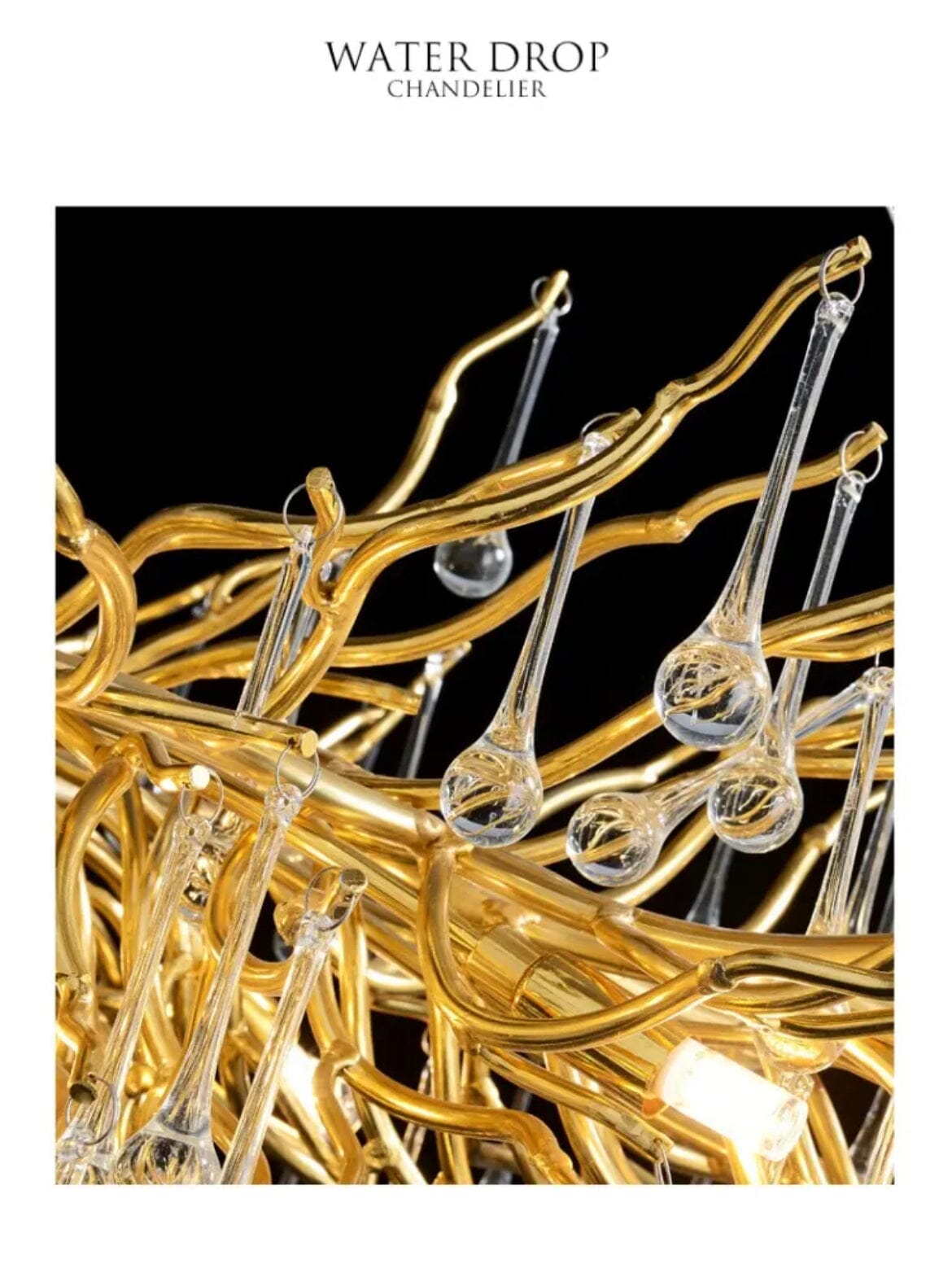 Lustre de luxe en cristal Noémie Waterdrop